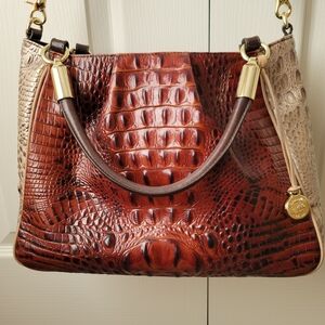 Brahmin RUBY PECAN AZUMA Satchel Shoulder Bag Crossbody